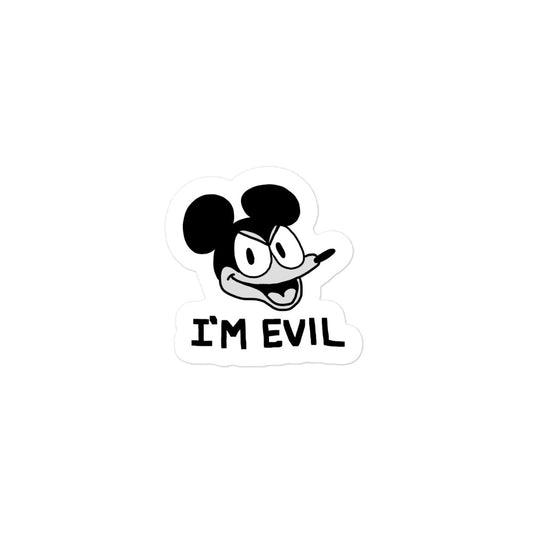 Evil Mickey public domain commemoration sticker